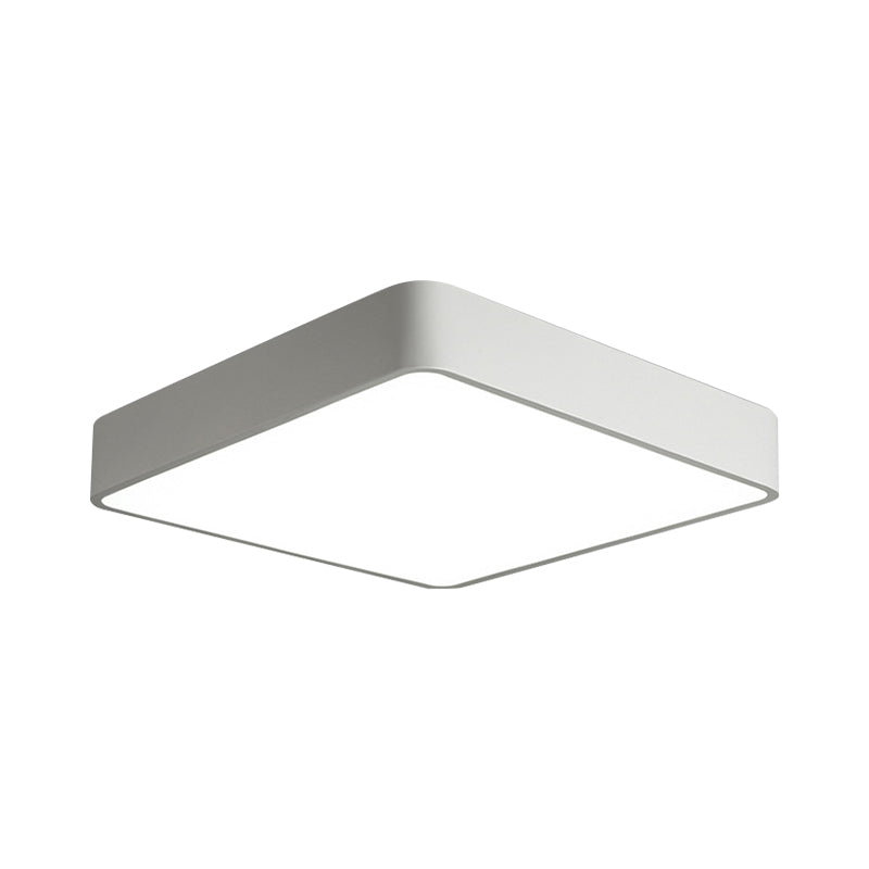 Nordic Square Flush Mount Lamp Acrylic Office LED Ceiling Light in Black/White, 16"/23.5"/39" Wide White Clearhalo 'Ceiling Lights' 'Close To Ceiling Lights' 'Close to ceiling' 'Flush mount' Lighting' 1904101