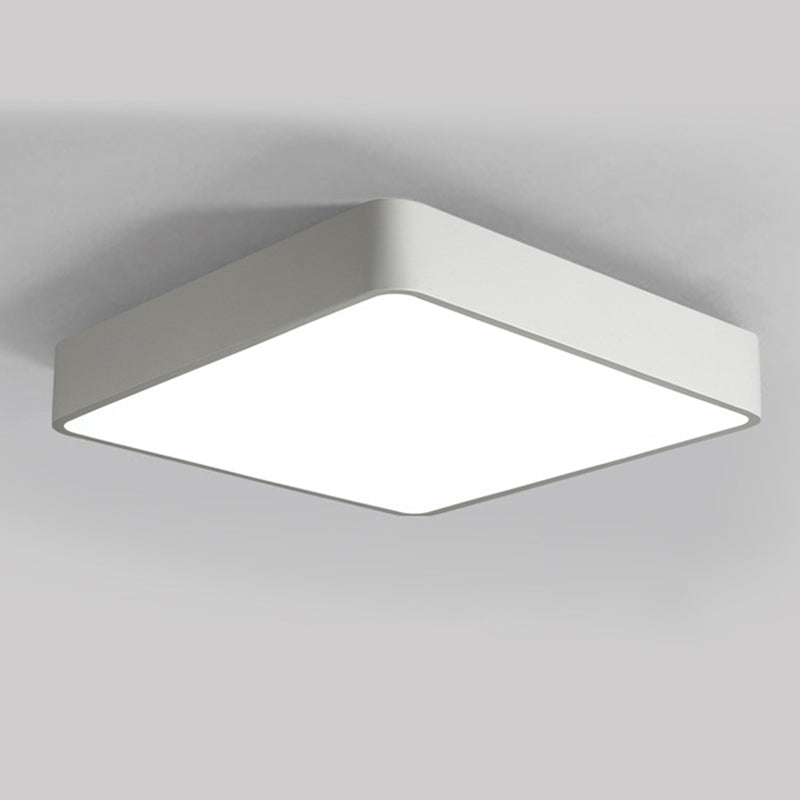 Nordic Square Flush Mount Lamp Acrylic Office LED Ceiling Light in Black/White, 16"/23.5"/39" Wide Clearhalo 'Ceiling Lights' 'Close To Ceiling Lights' 'Close to ceiling' 'Flush mount' Lighting' 1904102