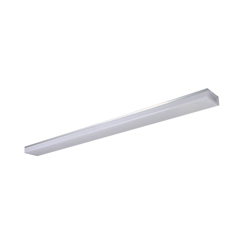 Silver Rectangle Flush Mount Lighting Modern 23.5"/47"/59" Long LED Acrylic Ceiling Light Fixture Clearhalo 'Ceiling Lights' 'Close To Ceiling Lights' 'Close to ceiling' 'Flush mount' Lighting' 1904116