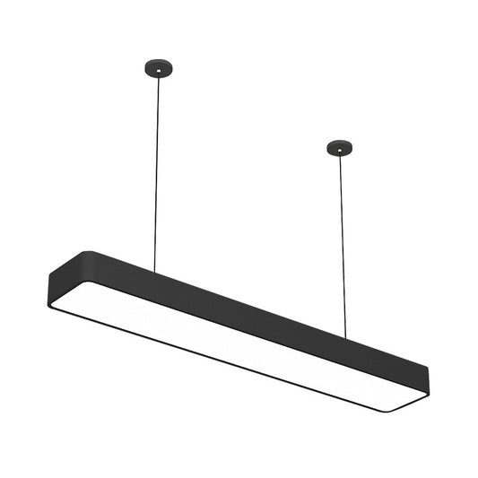 Linear Ceiling Suspension Lamp Modern Acrylic Black LED Drop Pendant for Office, 23.5"/47"/59" Width Clearhalo 'Ceiling Lights' 'Modern Pendants' 'Modern' 'Pendant Lights' 'Pendants' Lighting' 1904146