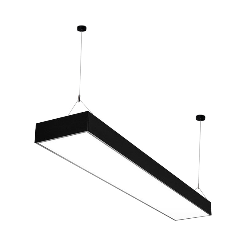 Rectangular Corridor Hanging Light Acrylic 4"/8"/10" W LED Minimalist Ceiling Pendant in Black/White Clearhalo 'Ceiling Lights' 'Modern Pendants' 'Modern' 'Pendant Lights' 'Pendants' Lighting' 1904161