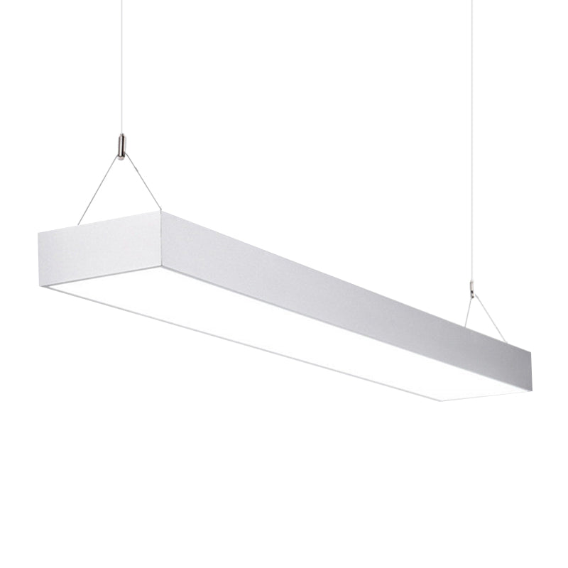 Rectangular Corridor Hanging Light Acrylic 4"/8"/10" W LED Minimalist Ceiling Pendant in Black/White White Clearhalo 'Ceiling Lights' 'Modern Pendants' 'Modern' 'Pendant Lights' 'Pendants' Lighting' 1904166