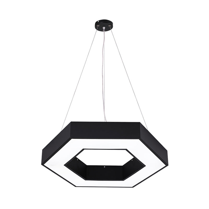 Honeycomb Gym Down Lighting Pendant Iron LED Nordic Hanging Ceiling Light in Black Clearhalo 'Ceiling Lights' 'Modern Pendants' 'Modern' 'Pendant Lights' 'Pendants' Lighting' 1904227