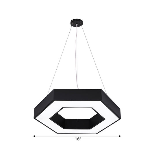Honeycomb Gym Down Lighting Pendant Iron LED Nordic Hanging Ceiling Light in Black Clearhalo 'Ceiling Lights' 'Modern Pendants' 'Modern' 'Pendant Lights' 'Pendants' Lighting' 1904228