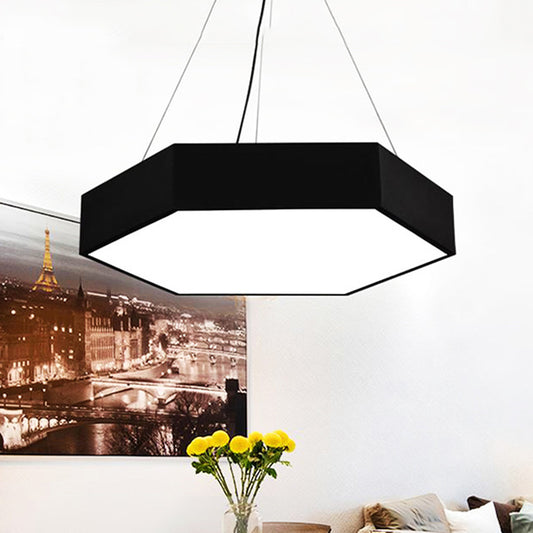Metallic Honeycomb LED Pendant Light Simple Black/White Hanging Lamp Kit with Acrylic Diffuser, 16"/23.5"/35.5" W Black Clearhalo 'Ceiling Lights' 'Modern Pendants' 'Modern' 'Pendant Lights' 'Pendants' Lighting' 1904243