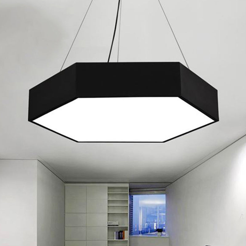 Metallic Honeycomb LED Pendant Light Simple Black/White Hanging Lamp Kit with Acrylic Diffuser, 16"/23.5"/35.5" W Clearhalo 'Ceiling Lights' 'Modern Pendants' 'Modern' 'Pendant Lights' 'Pendants' Lighting' 1904244