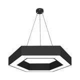 Round Acrylic Pendant Light Simple Style 18"/31.5"/39" W LED Black Ceiling Suspension Lamp for Restaurant Black A Clearhalo 'Ceiling Lights' 'Modern Pendants' 'Modern' 'Pendant Lights' 'Pendants' Lighting' 1904256