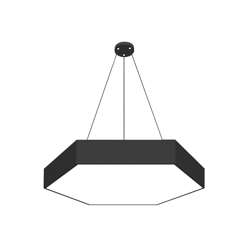 Round Acrylic Pendant Light Simple Style 18"/31.5"/39" W LED Black Ceiling Suspension Lamp for Restaurant Black B Clearhalo 'Ceiling Lights' 'Modern Pendants' 'Modern' 'Pendant Lights' 'Pendants' Lighting' 1904261