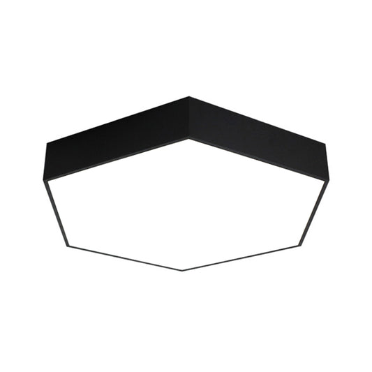 Honeycomb Acrylic Ceiling Lamp Modern 18"/23.5"/47" W LED Black Flush Mounted Light for Office Black Clearhalo 'Ceiling Lights' 'Close To Ceiling Lights' 'Close to ceiling' 'Flush mount' Lighting' 1904337