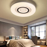 White Circle Flush Ceiling Light Modern Acrylic Metal LED Ceiling Lamp for Corridor Adult Bedroom White A Clearhalo 'Ceiling Lights' 'Close To Ceiling Lights' 'Close to ceiling' 'Flush mount' Lighting' 190605