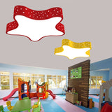 Star Shaped Playroom Ceiling Fixture Acrylic Kids LED Flush Mount Recessed Lighting in Red/Pink/Yellow Red Clearhalo 'Ceiling Lights' 'Close To Ceiling Lights' 'Close to ceiling' 'Flush mount' Lighting' 1906844