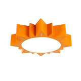 Cartoon Sun Shape Flush Mount Acrylic Kids Bedroom Surface Mounted LED Ceiling Light in Orange, 19.5"/23.5" Wide Clearhalo 'Ceiling Lights' 'Close To Ceiling Lights' 'Close to ceiling' 'Flush mount' Lighting' 1906987