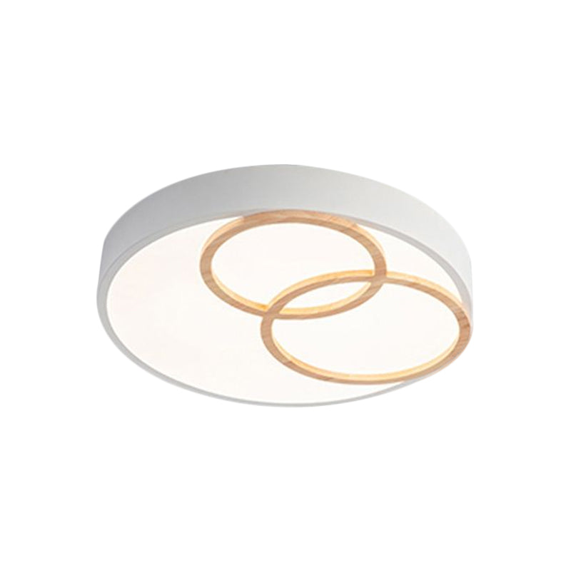 Grey/White Rounded Flush Ceiling Light Nordic 14"/18"/21.5" Width LED Metallic Flush Mount Fixture Clearhalo 'Ceiling Lights' 'Close To Ceiling Lights' 'Close to ceiling' 'Flush mount' Lighting' 1907218