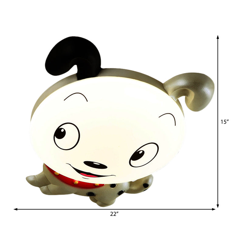 Cartoon Dog Ceiling Light Fixture Acrylic Flush Mount Ceiling Light for Kindergarten Clearhalo 'Ceiling Lights' 'Close To Ceiling Lights' 'Close to ceiling' 'Flush mount' Lighting' 190730