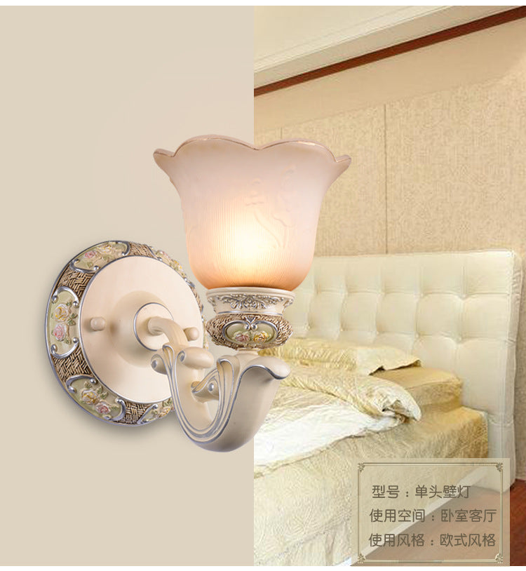 1 Head Flower Wall Light Traditional Pink Opaline Glass Wall Mounted Lamp for Drawing Room Pink Clearhalo 'Wall Lamps & Sconces' 'Wall Lights' Lighting' 1907326