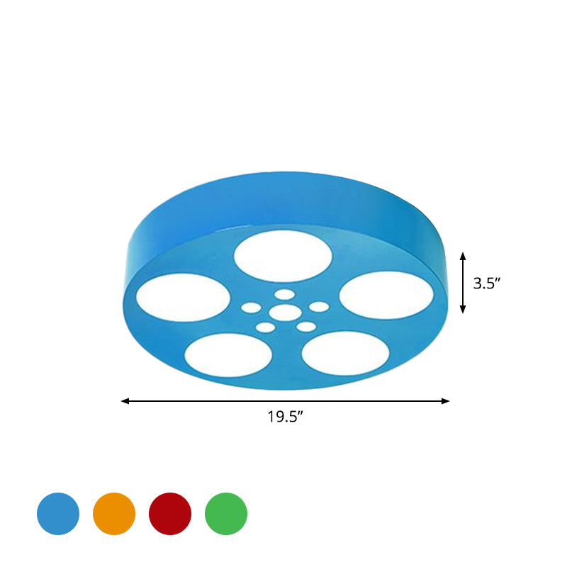 Rounded Nursery Room Flush Light Fixture Acrylic LED Kids Flush Mount Lighting in Red/Yellow/Blue Clearhalo 'Ceiling Lights' 'Close To Ceiling Lights' 'Close to ceiling' 'Flush mount' Lighting' 1907826