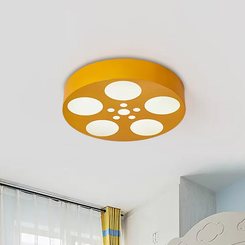 Rounded Nursery Room Flush Light Fixture Acrylic LED Kids Flush Mount Lighting in Red/Yellow/Blue Clearhalo 'Ceiling Lights' 'Close To Ceiling Lights' 'Close to ceiling' 'Flush mount' Lighting' 1907828