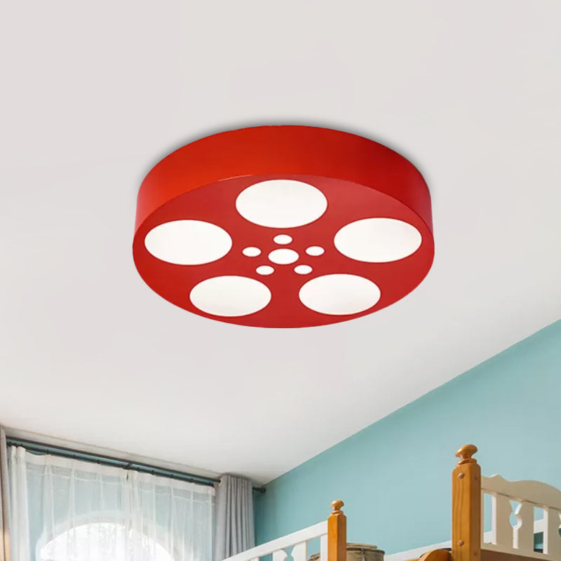 Rounded Nursery Room Flush Light Fixture Acrylic LED Kids Flush Mount Lighting in Red/Yellow/Blue Clearhalo 'Ceiling Lights' 'Close To Ceiling Lights' 'Close to ceiling' 'Flush mount' Lighting' 1907832