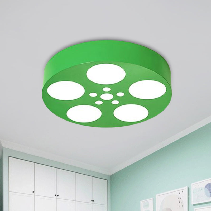 Rounded Nursery Room Flush Light Fixture Acrylic LED Kids Flush Mount Lighting in Red/Yellow/Blue Green Clearhalo 'Ceiling Lights' 'Close To Ceiling Lights' 'Close to ceiling' 'Flush mount' Lighting' 1907835