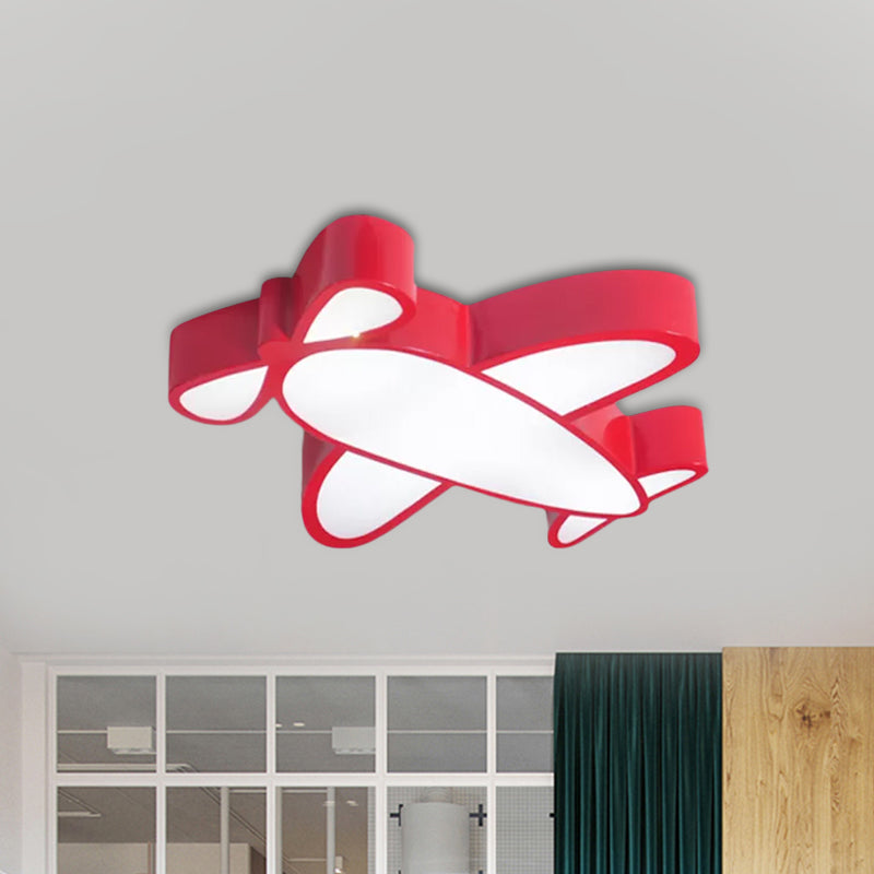 Kids LED Ceiling Mounted Lamp with Acrylic Shade Red/Yellow/Blue Battle-Plane Flush Light Fixture in Warm/White Light Clearhalo 'Ceiling Lights' 'Close To Ceiling Lights' 'Close to ceiling' 'Flush mount' Lighting' 1907885