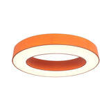 Orange Ring Flush Light Fixture Children LED Acrylic Close to Ceiling Lamp in Warm/White/Natural Light Clearhalo 'Ceiling Lights' 'Close To Ceiling Lights' 'Close to ceiling' 'Flush mount' Lighting' 1907961