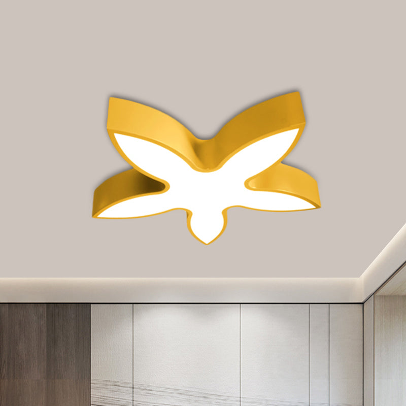 Children LED Flush Lighting with Acrylic Shade White/Red/Yellow Star Flush Mount Ceiling Light Fixture Yellow Clearhalo 'Ceiling Lights' 'Close To Ceiling Lights' 'Close to ceiling' 'Flush mount' Lighting' 1907976