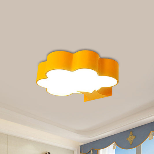 Cartoon Tree Acrylic Ceiling Mount Lamp Kids Yellow/Red LED Flush Light Fixture for Nursery Room Yellow Clearhalo 'Ceiling Lights' 'Close To Ceiling Lights' 'Close to ceiling' 'Flush mount' Lighting' 1907992