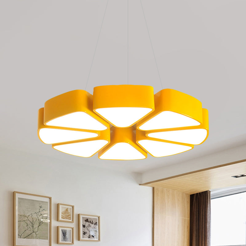 Children LED Surface Mount Ceiling Light with Acrylic Shade Yellow Lemon Slice Shape Flush Lighting, Warm/White Light Clearhalo 'Ceiling Lights' 'Chandeliers' Lighting' options 1908028