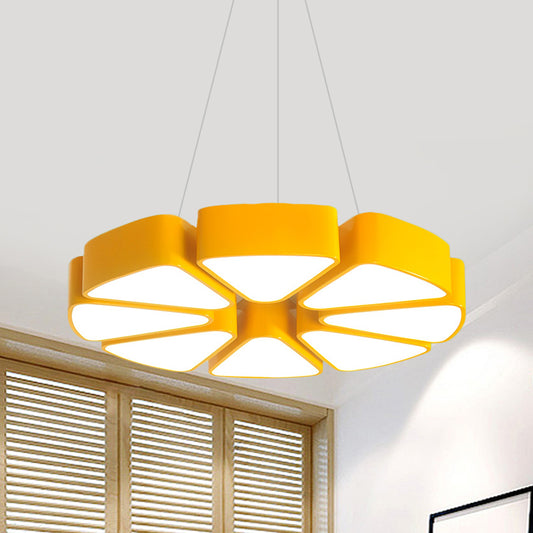 Children LED Surface Mount Ceiling Light with Acrylic Shade Yellow Lemon Slice Shape Flush Lighting, Warm/White Light Clearhalo 'Ceiling Lights' 'Chandeliers' Lighting' options 1908029