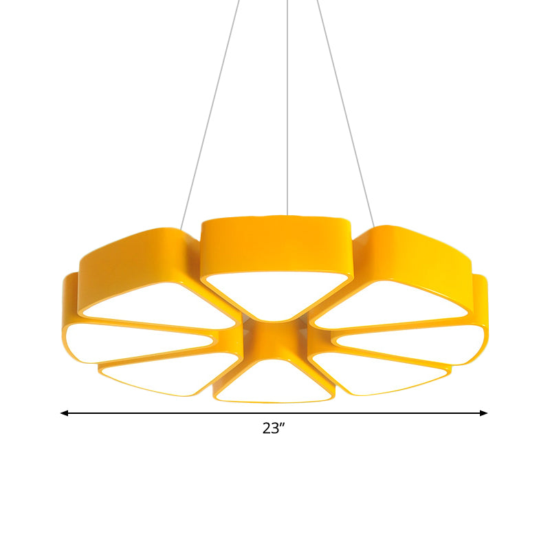 Children LED Surface Mount Ceiling Light with Acrylic Shade Yellow Lemon Slice Shape Flush Lighting, Warm/White Light Clearhalo 'Ceiling Lights' 'Chandeliers' Lighting' options 1908031