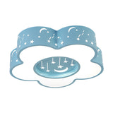 Hollow-Out Blossom Ceiling Light Creative Acrylic LED Playroom Flush Mount Lighting in Pink/Blue Clearhalo 'Ceiling Lights' 'Close To Ceiling Lights' 'Close to ceiling' 'Flush mount' Lighting' 1908065