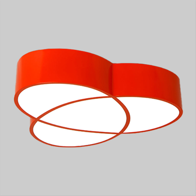 Intersecting Oval Hallway Flush Mount Acrylic LED Minimalist Close to Ceiling Lighting in Red/Blue/Green Clearhalo 'Ceiling Lights' 'Close To Ceiling Lights' 'Close to ceiling' 'Flush mount' Lighting' 1908106