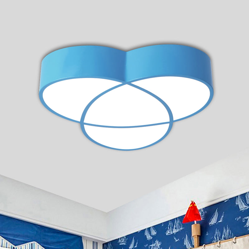 Intersecting Oval Hallway Flush Mount Acrylic LED Minimalist Close to Ceiling Lighting in Red/Blue/Green Clearhalo 'Ceiling Lights' 'Close To Ceiling Lights' 'Close to ceiling' 'Flush mount' Lighting' 1908113