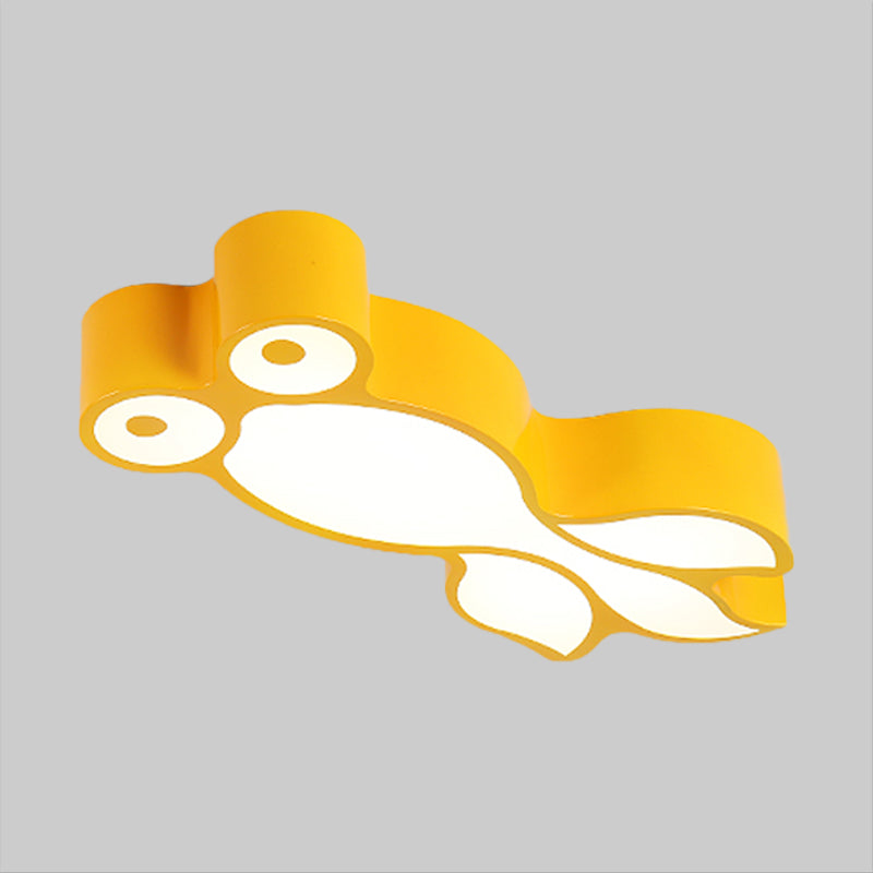 Simplicity LED Flush Mount Light Yellow/Blue Goldfish Close to Ceiling Lamp with Acrylic Shade Clearhalo 'Ceiling Lights' 'Close To Ceiling Lights' 'Close to ceiling' 'Flush mount' Lighting' 1908131