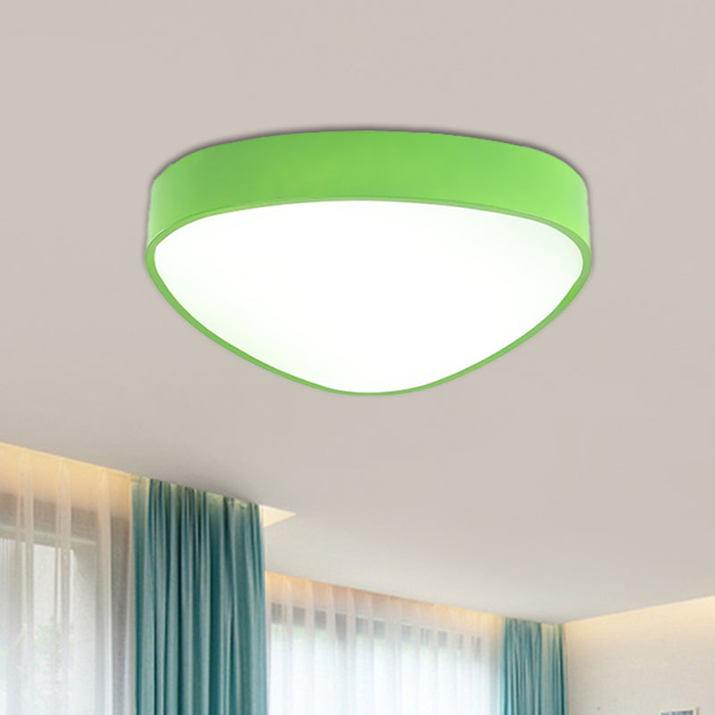 Red/Blue/Green Triangle Ceiling Lamp Modern Style LED Acrylic Flush Mount Light Fixture for Hallway Clearhalo 'Ceiling Lights' 'Close To Ceiling Lights' 'Close to ceiling' 'Flush mount' Lighting' 1908173