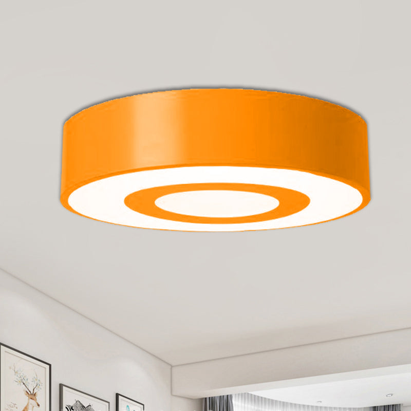 Acrylic Round Flush Mount Fixture Nordic Style Yellow/Green/Blue LED Ceiling Lighting for Kids Room Clearhalo 'Ceiling Lights' 'Close To Ceiling Lights' 'Close to ceiling' 'Flush mount' Lighting' 1908181