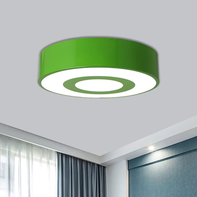 Acrylic Round Flush Mount Fixture Nordic Style Yellow/Green/Blue LED Ceiling Lighting for Kids Room Clearhalo 'Ceiling Lights' 'Close To Ceiling Lights' 'Close to ceiling' 'Flush mount' Lighting' 1908185