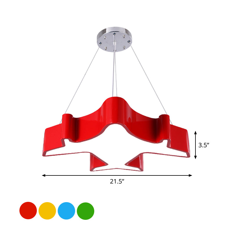 Plane Playing Room Pendant Lamp Acrylic Cartoon Style LED Chandelier Light Fixture in Blue/Yellow/Green Clearhalo 'Ceiling Lights' 'Chandeliers' Lighting' options 1908455