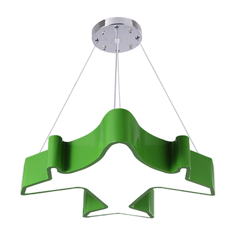 Plane Playing Room Pendant Lamp Acrylic Cartoon Style LED Chandelier Light Fixture in Blue/Yellow/Green Clearhalo 'Ceiling Lights' 'Chandeliers' Lighting' options 1908466