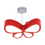 Kids Style Butterfly Chandelier Light Acrylic LED Hallway Ceiling Hang Fixture in Red/Blue/Yellow Clearhalo 'Ceiling Lights' 'Chandeliers' Lighting' options 1908469