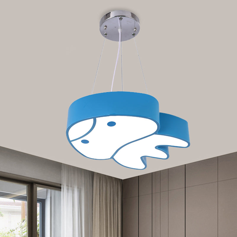 LED Parlour Suspension Light Cartoon Red/Yellow/Blue Ceiling Chandelier with Jellyfish Acrylic Shade Clearhalo 'Ceiling Lights' 'Chandeliers' Lighting' options 1908508