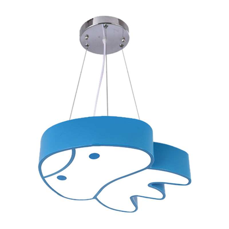 LED Parlour Suspension Light Cartoon Red/Yellow/Blue Ceiling Chandelier with Jellyfish Acrylic Shade Clearhalo 'Ceiling Lights' 'Chandeliers' Lighting' options 1908510