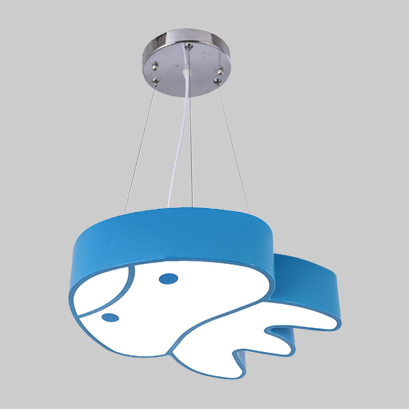 LED Parlour Suspension Light Cartoon Red/Yellow/Blue Ceiling Chandelier with Jellyfish Acrylic Shade Clearhalo 'Ceiling Lights' 'Chandeliers' Lighting' options 1908511