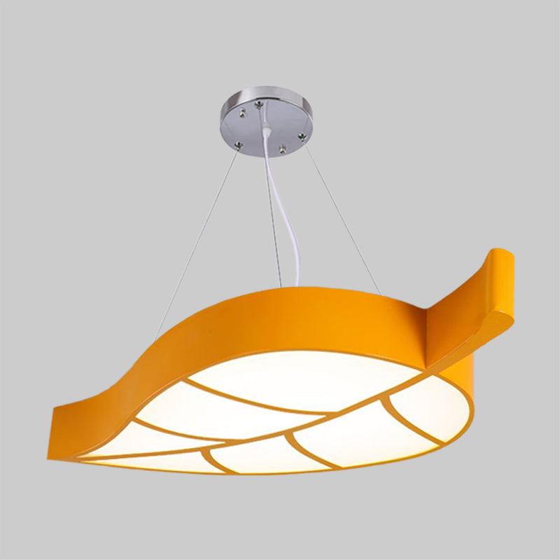 Acrylic Leave Hanging Chandelier Modern Style LED Pendant Light Kit in Blue/Yellow/Green for Dining Room Clearhalo 'Ceiling Lights' 'Chandeliers' Lighting' options 1908518