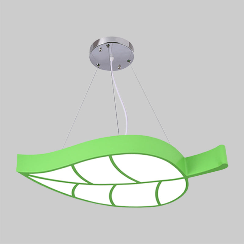 Acrylic Leave Hanging Chandelier Modern Style LED Pendant Light Kit in Blue/Yellow/Green for Dining Room Clearhalo 'Ceiling Lights' 'Chandeliers' Lighting' options 1908527