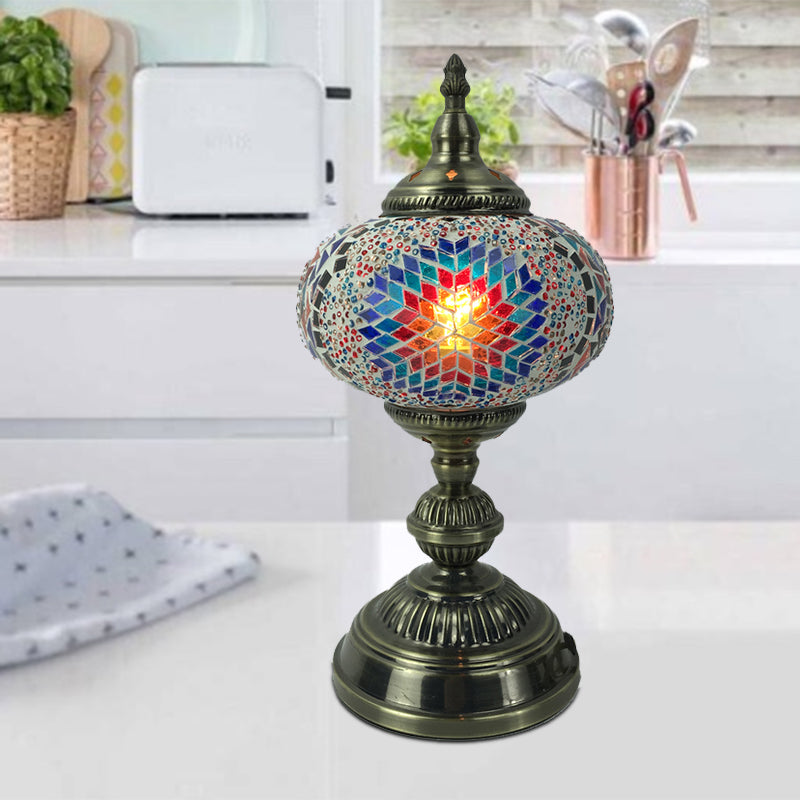 Multi colored best sale glass table lamps