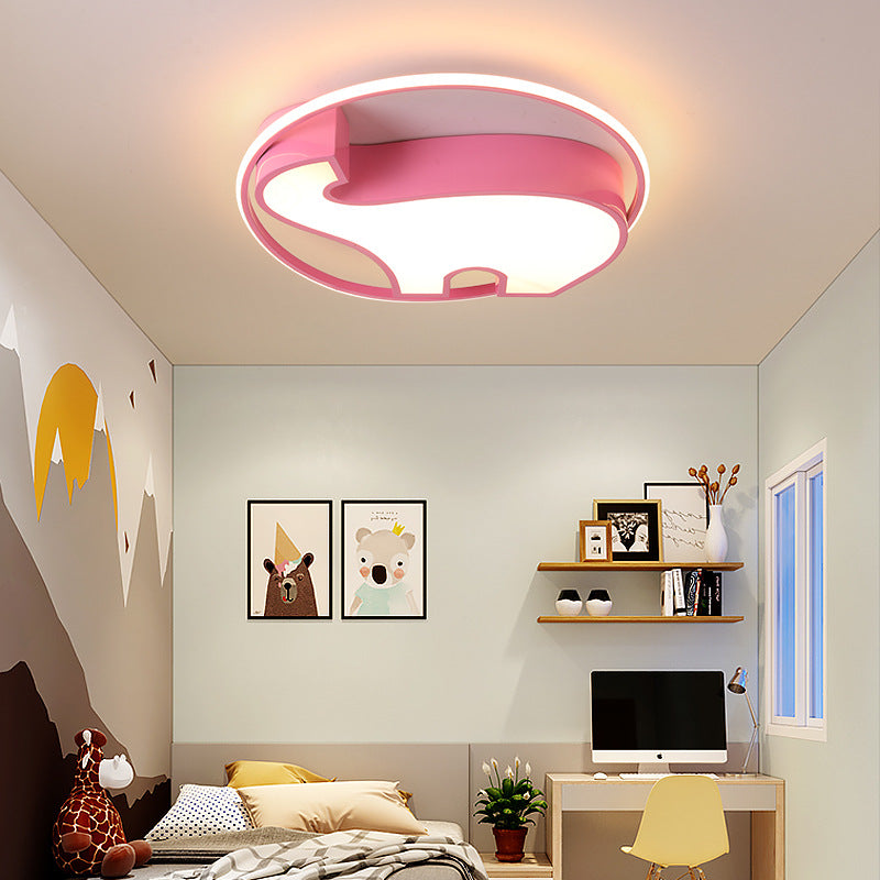 Acrylic Round Flush Mount Ceiling Fixture Cartoon Ceiling Light for Bedroom Clearhalo 'Ceiling Lights' 'Close To Ceiling Lights' 'Close to ceiling' 'Flush mount' Lighting' 190914