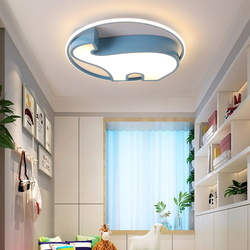 Acrylic Round Flush Mount Ceiling Fixture Cartoon Ceiling Light for Bedroom Blue Clearhalo 'Ceiling Lights' 'Close To Ceiling Lights' 'Close to ceiling' 'Flush mount' Lighting' 190919