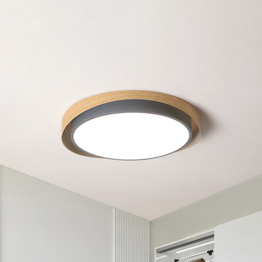16.5"/20.5" W 2-Shade Circular Ceiling Light Macaron Metal Blue/Grey and Beige LED Flush Mount Fixture for Child Bedroom, Warm/White Light Clearhalo 'Ceiling Lights' 'Close To Ceiling Lights' 'Close to ceiling' 'Flush mount' Lighting' 1909734