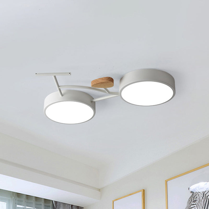 Bicycle Acrylic Ceiling Lamp Cartoon Grey/White/Green LED Semi Flush Mount Lighting in Warm/White Light for Kids Bedroom Clearhalo 'Ceiling Lights' 'Close To Ceiling Lights' 'Close to ceiling' 'Semi-flushmount' Lighting' 1909865